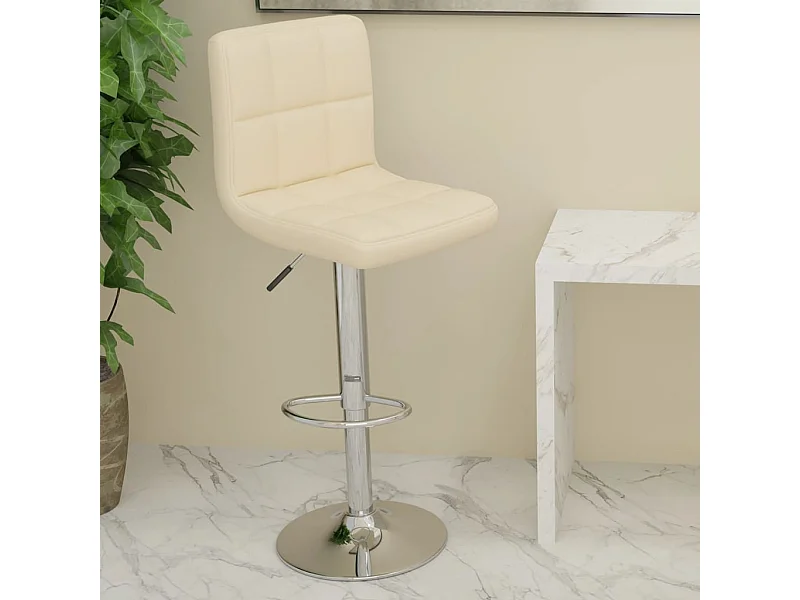 Barhocker Creme Kunstleder