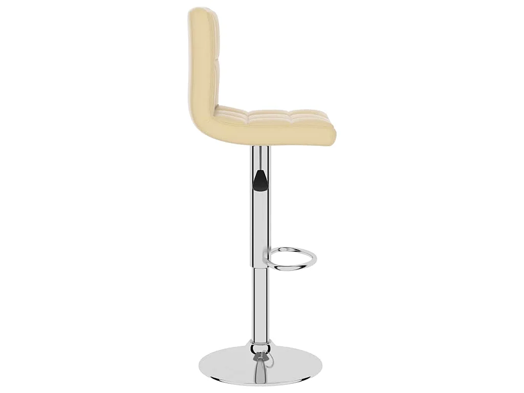 Banco de bar couro artificial cor creme