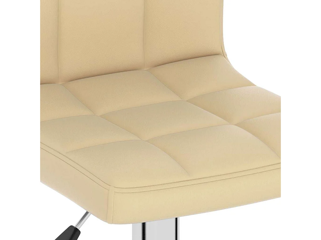 Banco de bar couro artificial cor creme