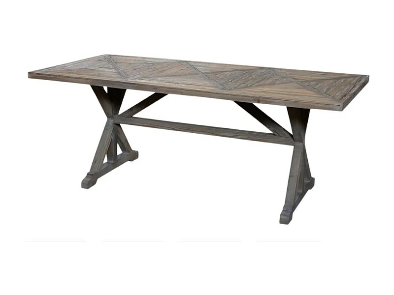 Table à manger en bois recyclé marron 200 x 90 x 77 cm