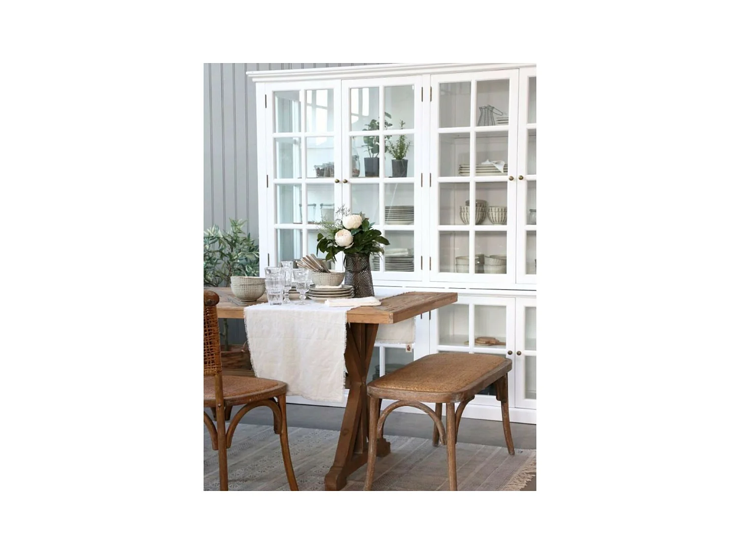 Table à manger en bois recyclé marron 200 x 90 x 77 cm