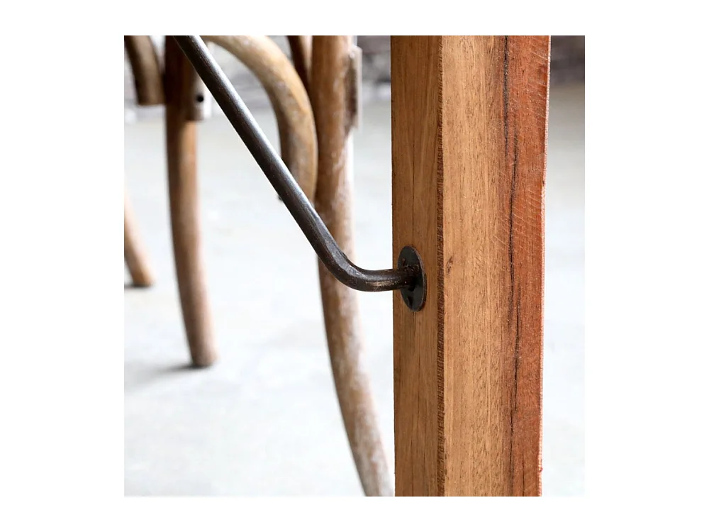 Table antique en bois recyclé marron 200 x 100 x 78 cm