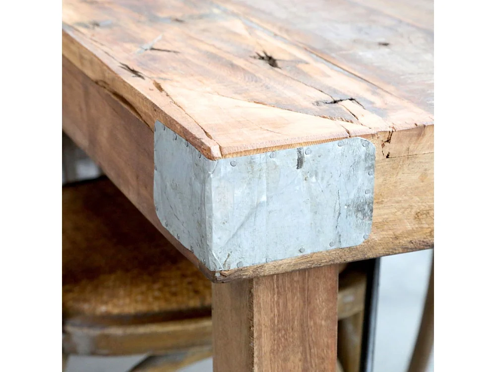 Table antique en bois recyclé marron 200 x 100 x 78 cm