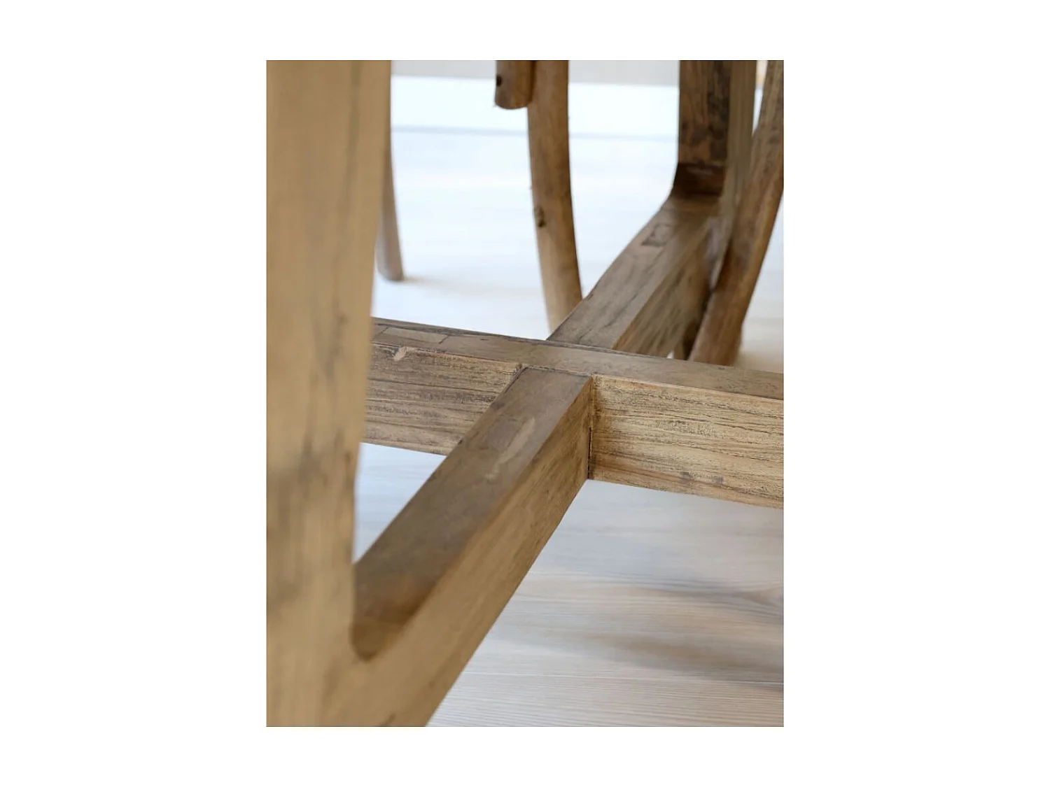 Table à manger en bois recyclé marron Ø.120 x Ht.76 cm