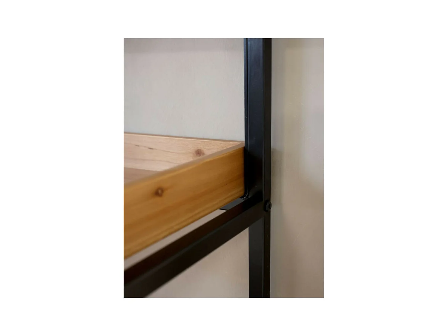 Etagère 6 étages en bois marron et fer noir antique 97 x 50.5 x 213 cm