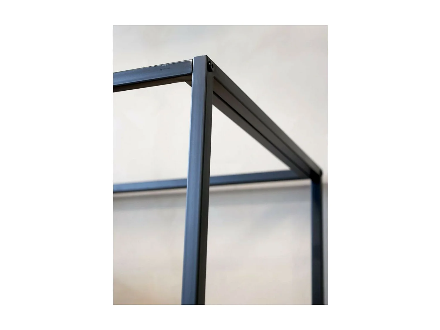 Etagère 6 étages en bois marron et fer noir antique 97 x 50.5 x 213 cm