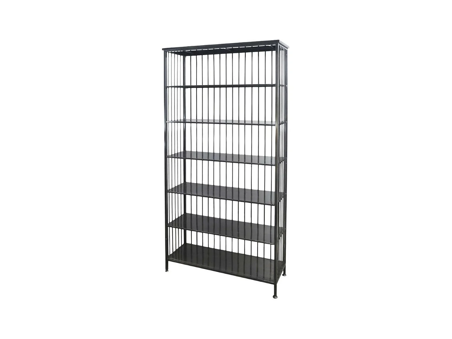 Etagère 6 étages en fer noir antique 95 x 38 x 195 cm