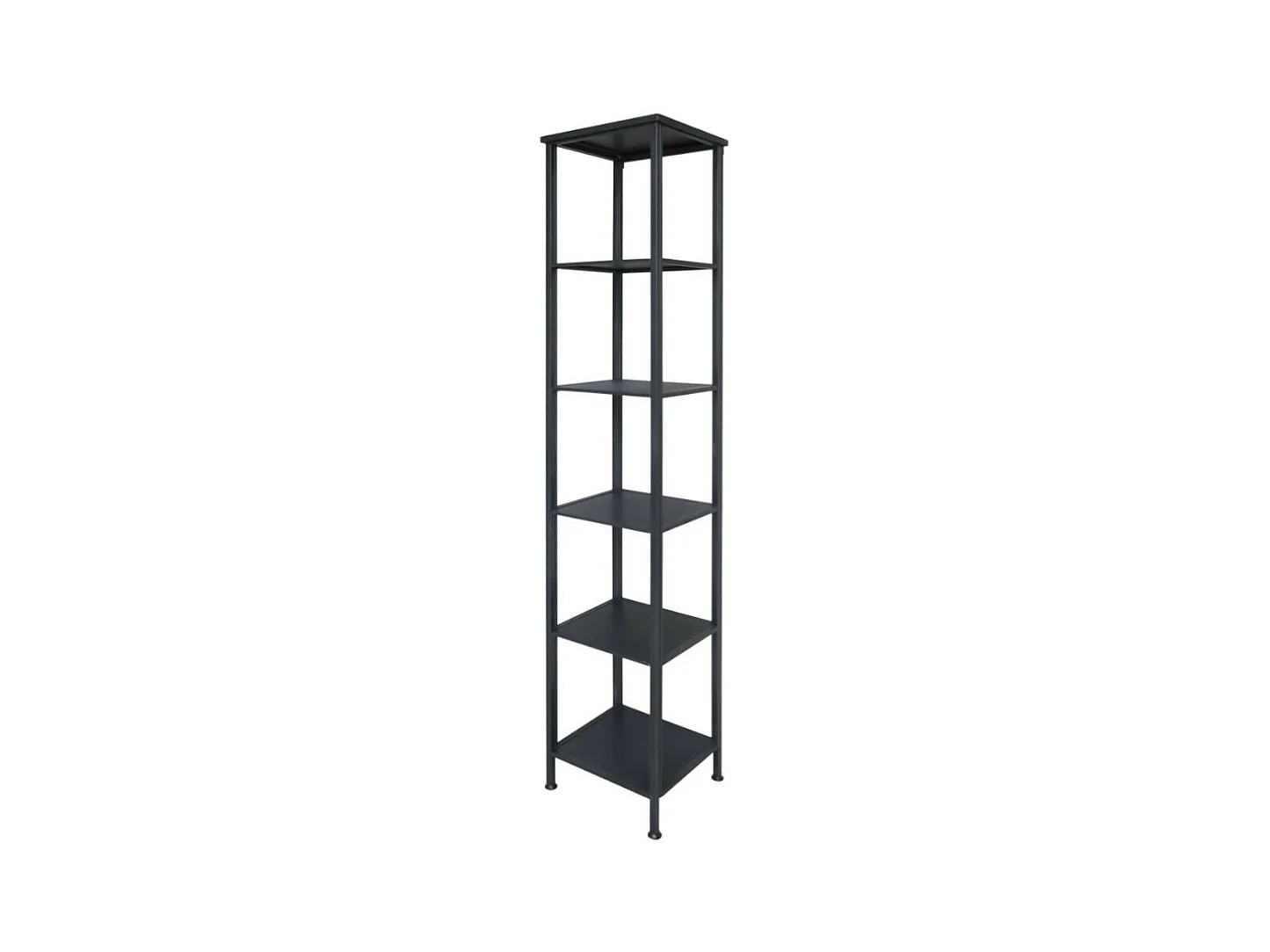 Etagère 5 étages en fer noir antique 42 x 42 x 212 cm