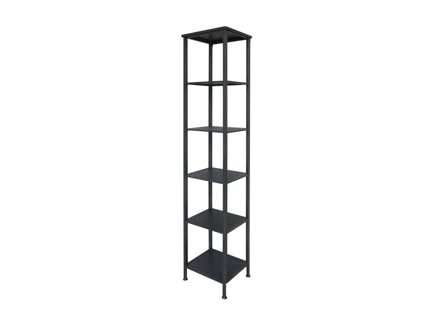 Etagère 5 étages en fer noir antique 42 x 42 x 212 cm