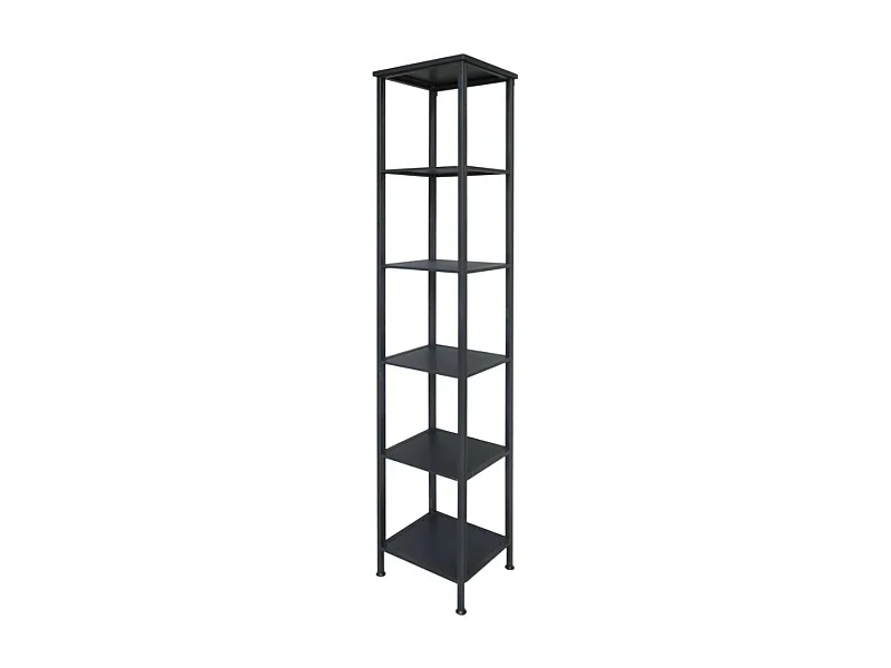 Etagère 5 étages en fer noir antique 42 x 42 x 212 cm