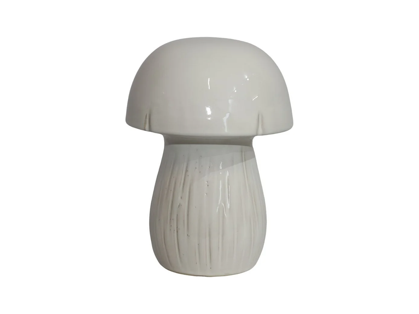 Champignon en céramique émaillée blanche 17 x 17 x 23cm