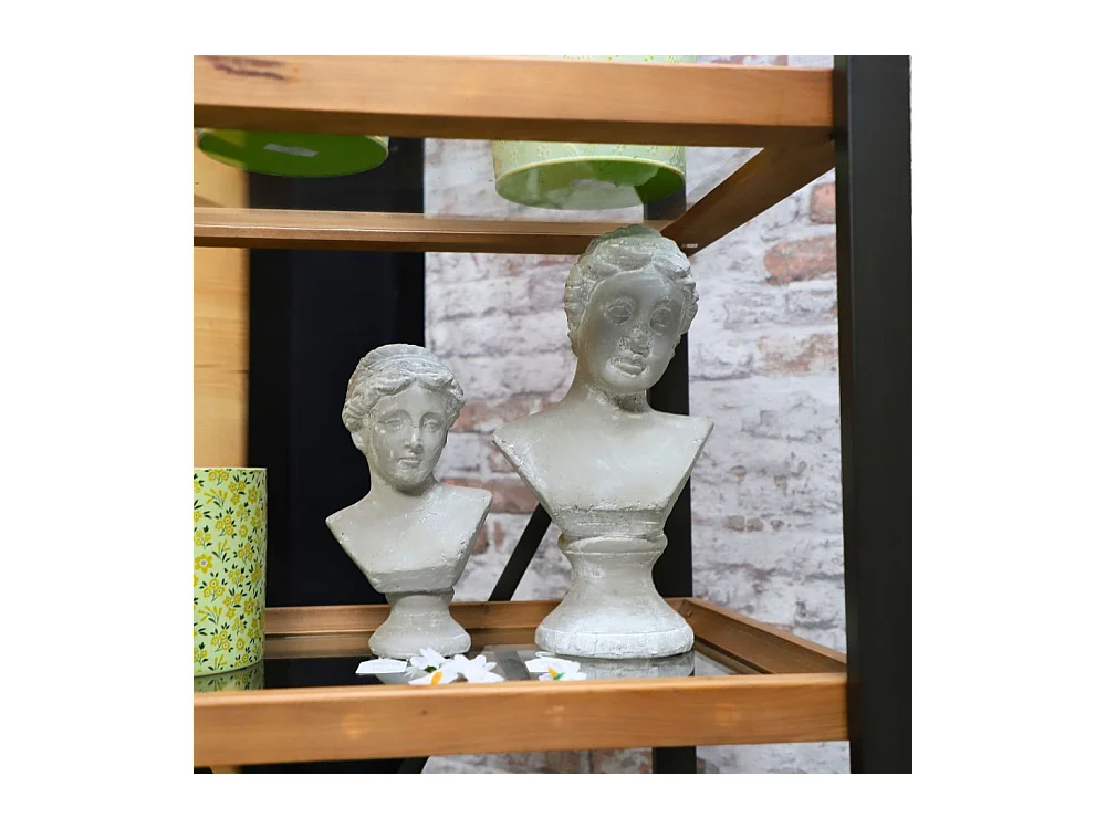 Buste femme en béton gris 19 x 15.5 x 34.5cm