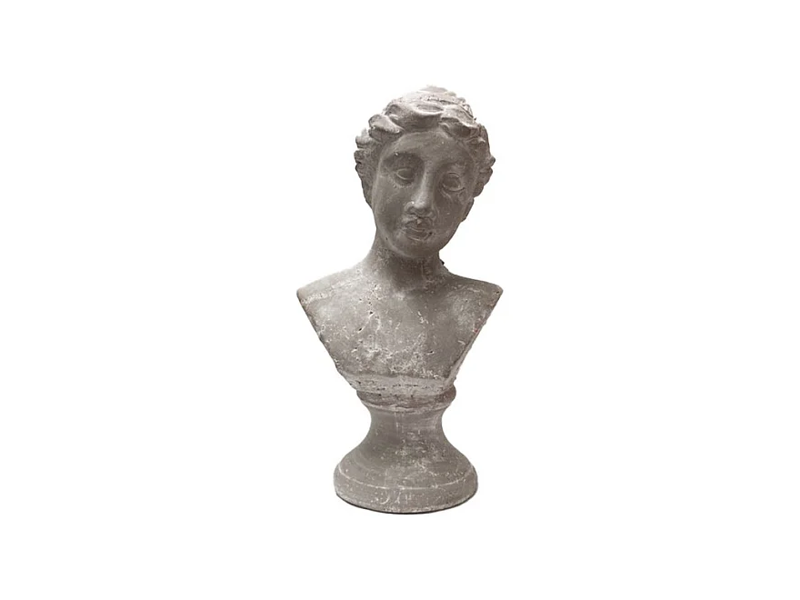 Buste femme en béton gris 19 x 15.5 x 34.5cm