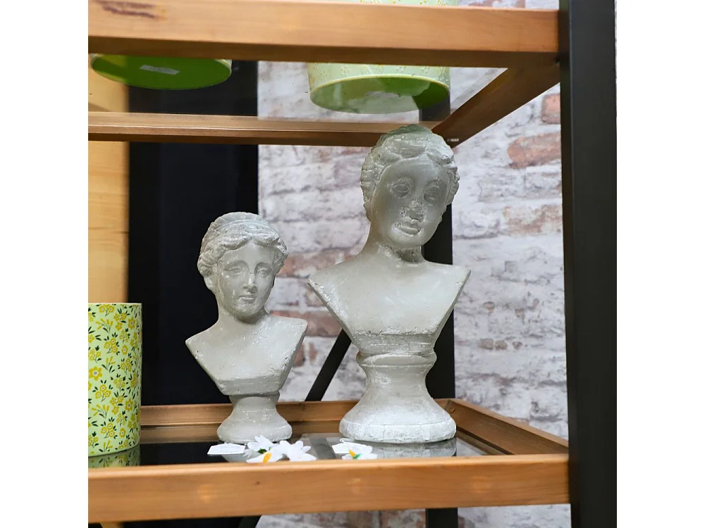 Buste femme en béton gris 19 x 15.5 x 34.5cm