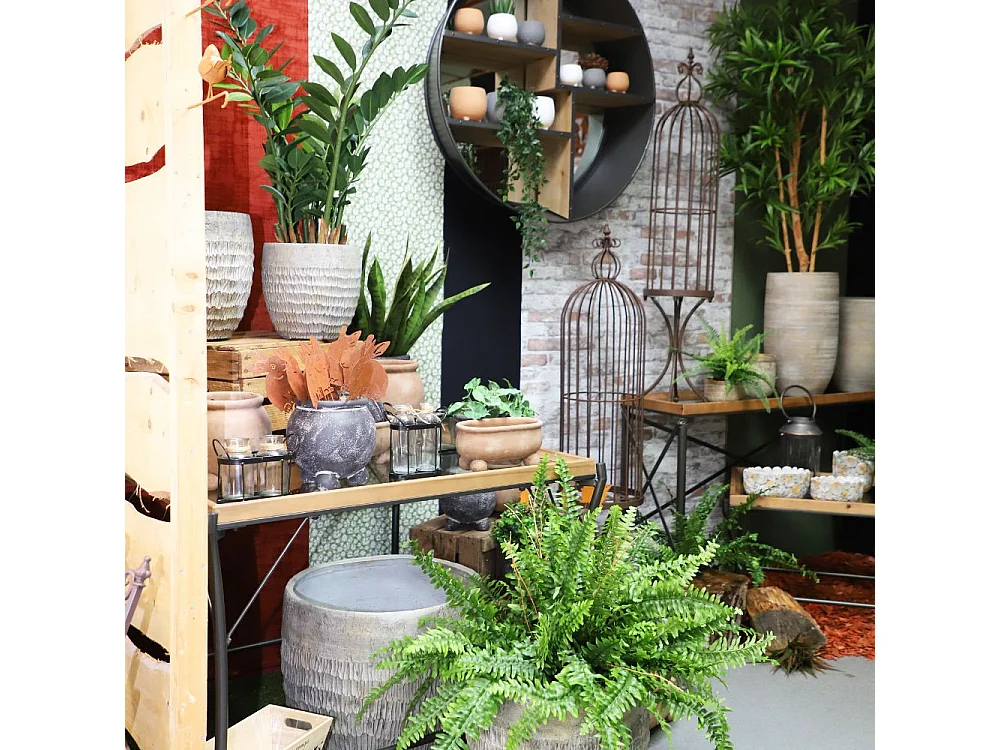 Set2 grandes cages à oiseaux décoratives sur pieds fer marron 150cm