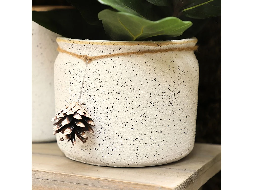 Cache-pot pomme de pin - Ø19 x Ht.16 cm pour pot Ø14.5