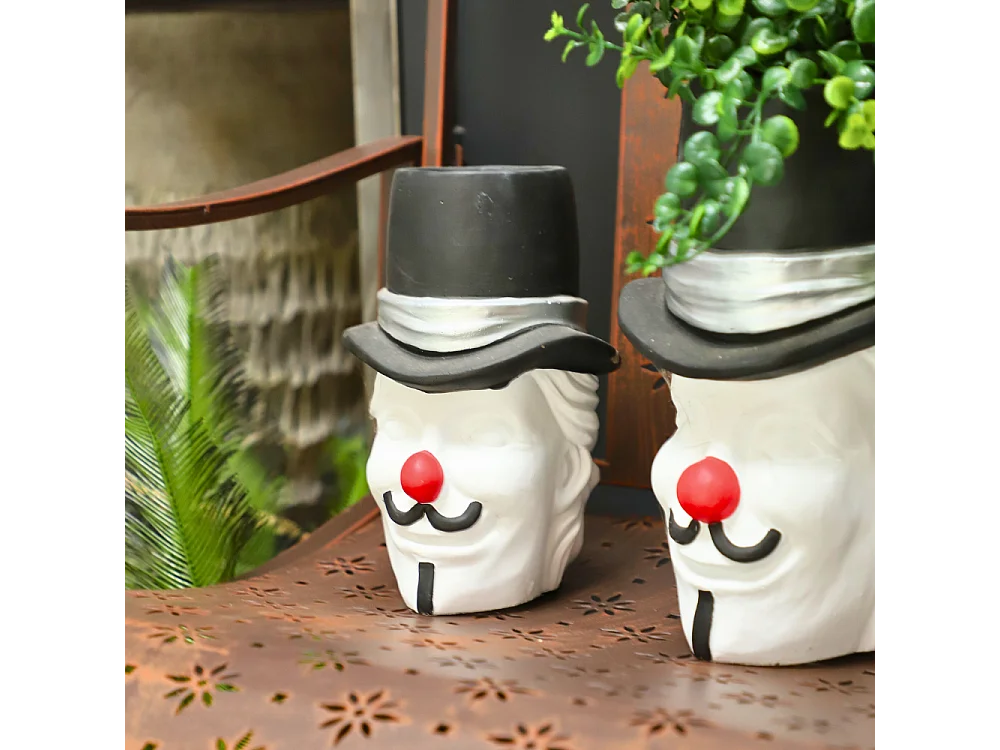 ~ Cache-pot "Clown" Ø.17.5 x 26.5cm