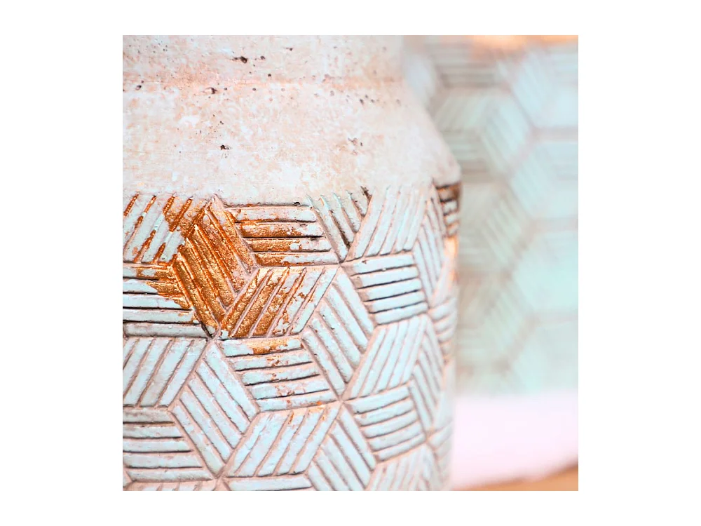 ° Vase en béton vert de gris Ø14.5 x 24 cm