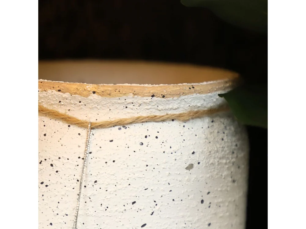 Cache-pot haut "cordelette et pomme de pin"