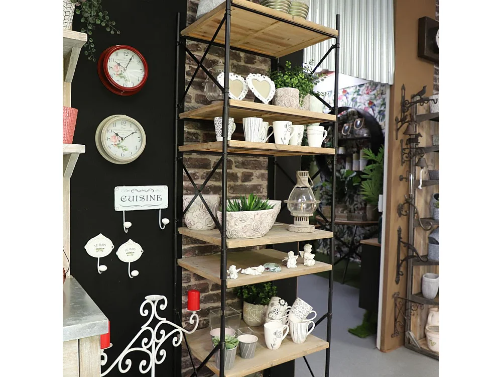 Horloge murale décorative cuisine salon vintage métal bordeaux Ø.22 cm