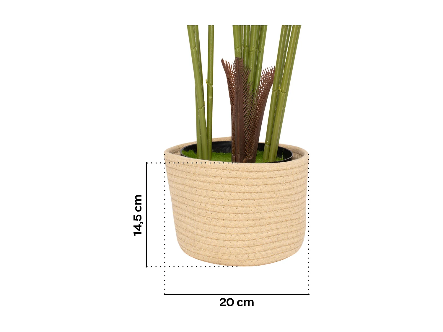 Kentia 210 - Plante Artificielle Tropicale Kentia H210 cm pour l'intérieur et l'extérieur avec pot Beige