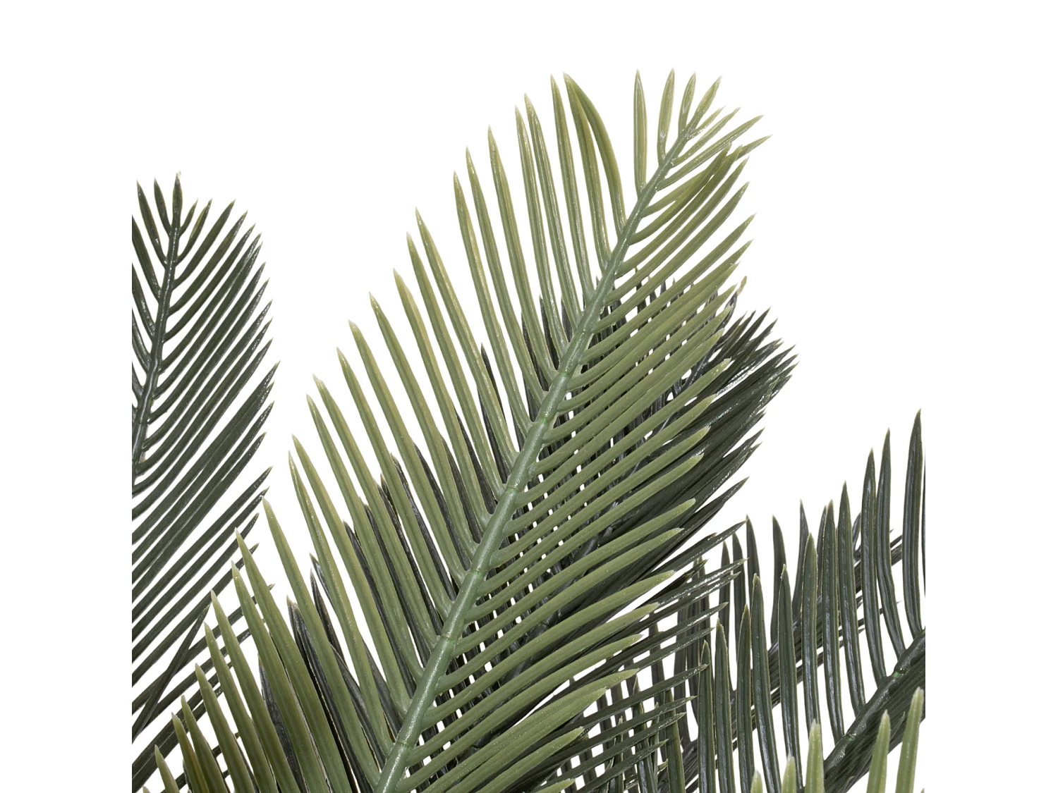 Cycas 85 - Plante Tropicale Artificielle Décorative Cycas H85 cm pour Intérieur Extérieur avec Pot Beige