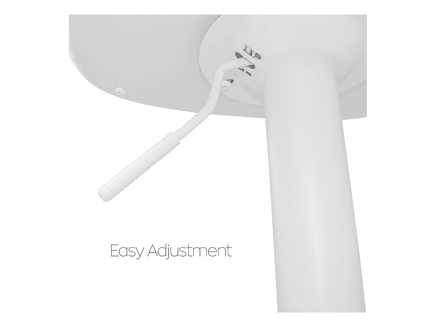 Amsterdam - Conjunto de 2 bancos de bar 45x80x45 cm em polietileno de aço pintado e estofo em pele branca