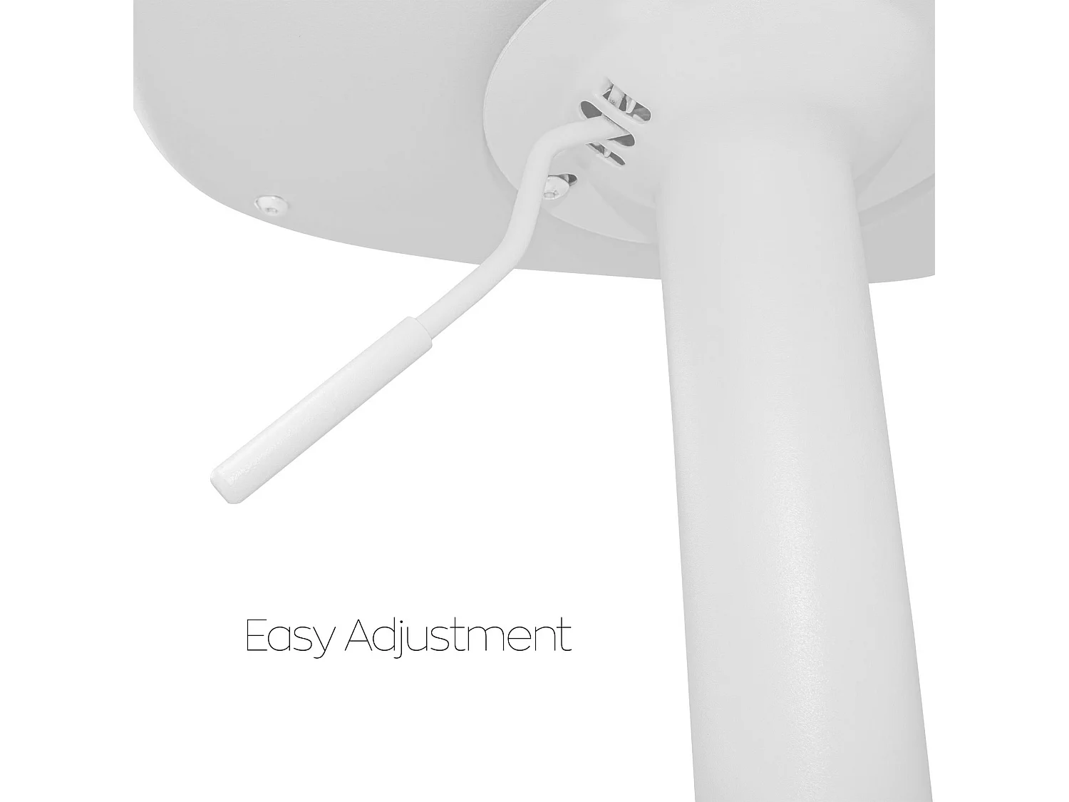 Amsterdam - Lot de 2 tabourets de bar 45x80x45 cm en acier peint polyéthylène et tapissé simili cuir blanc