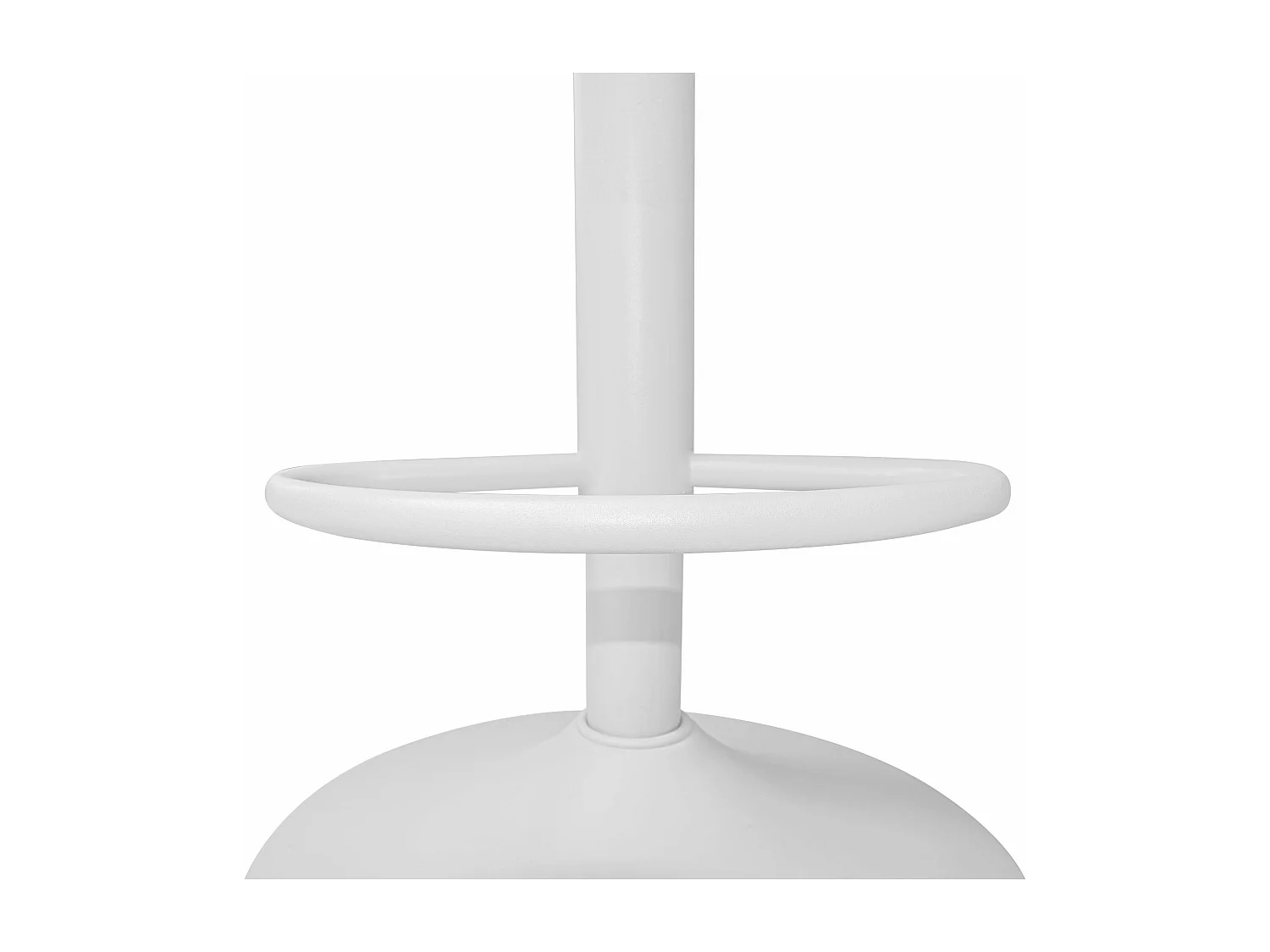 Amsterdam - Lot de 2 tabourets de bar 45x80x45 cm en acier peint polyéthylène et tapissé simili cuir blanc