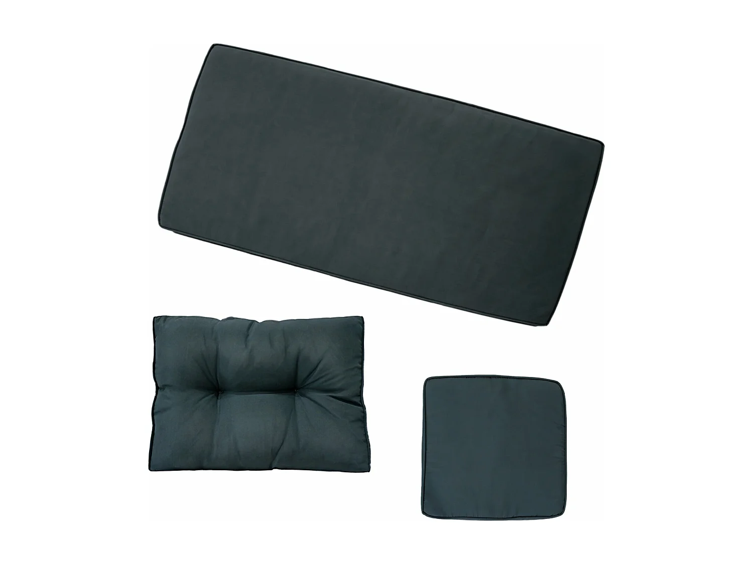 Gartenmöbel-Kissen Ersatz Set – 13-teilig – Sitz- & Rückenpolster für Sofa & Hocker