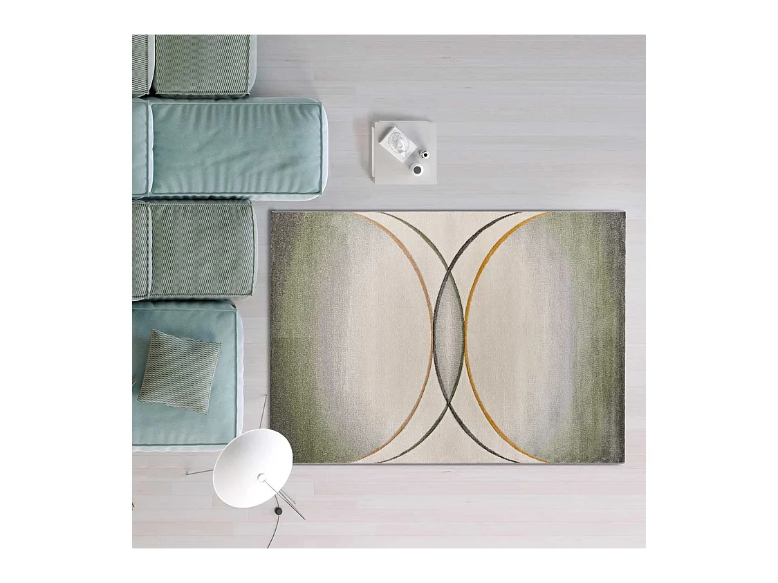 Kurzflorteppich - modern - grau - 120x170 cm - LIBET