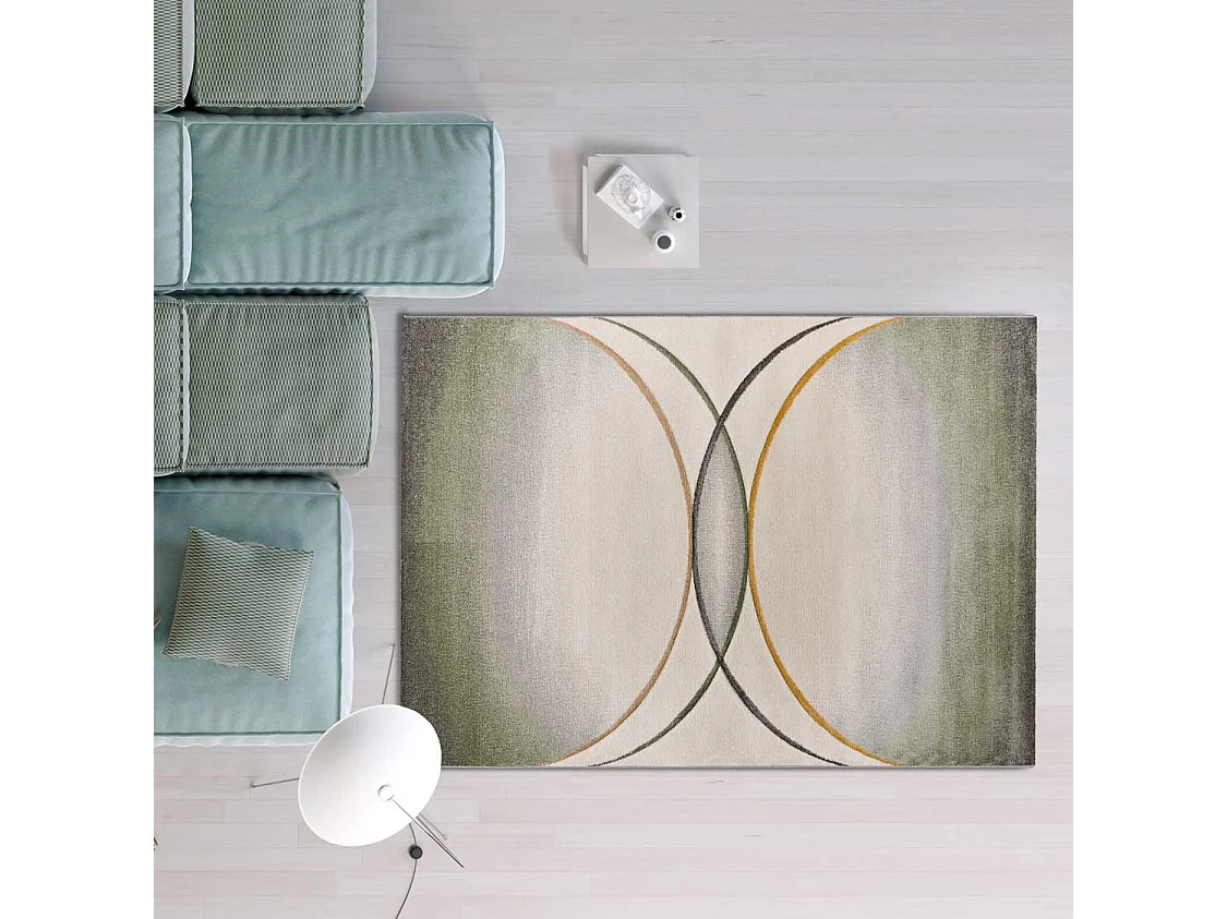 Kurzflorteppich - modern - grau - 160x230 cm - LIBET