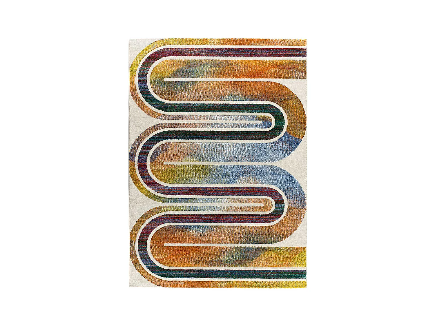 Tapete interior - geométrico - multicolorido - 140 x 200 cm - SYBIL