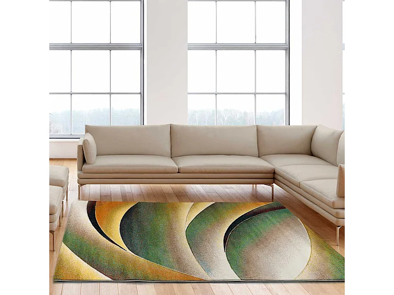 Kurzflorteppich - modern - grün - 160x230 cm - LIBET