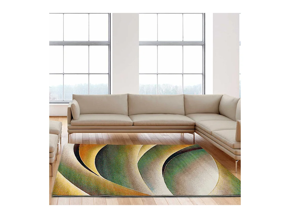 Kurzflorteppich - modern - grün - 160x230 cm - LIBET