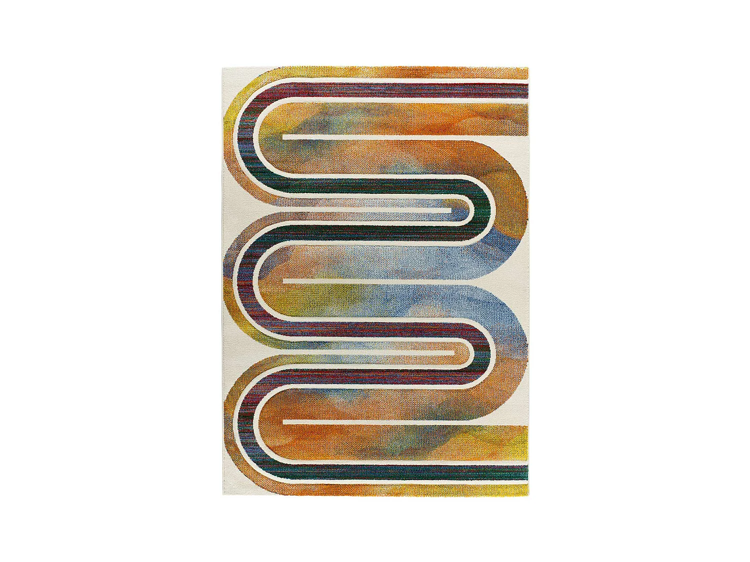 Kurzflorteppich - geometrisch - mehrfarbig - 120x170 cm - SYBIL