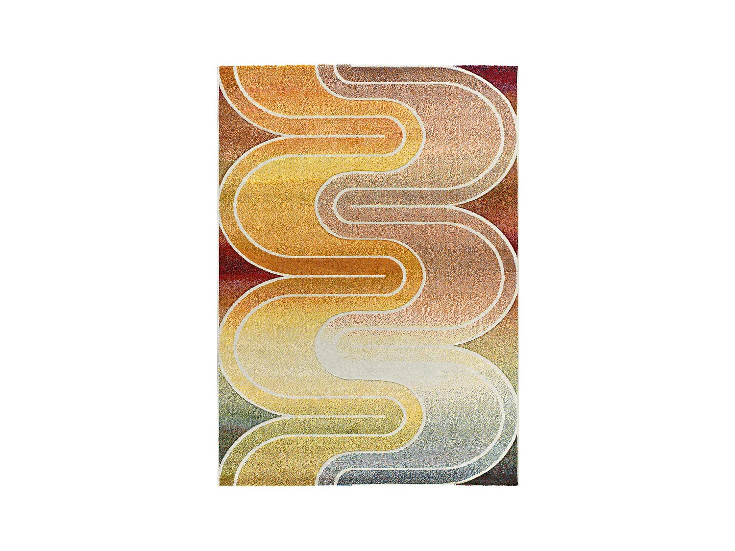 Kurzflorteppich - geometrisch - mehrfarbig - 160x230 cm - SYBIL