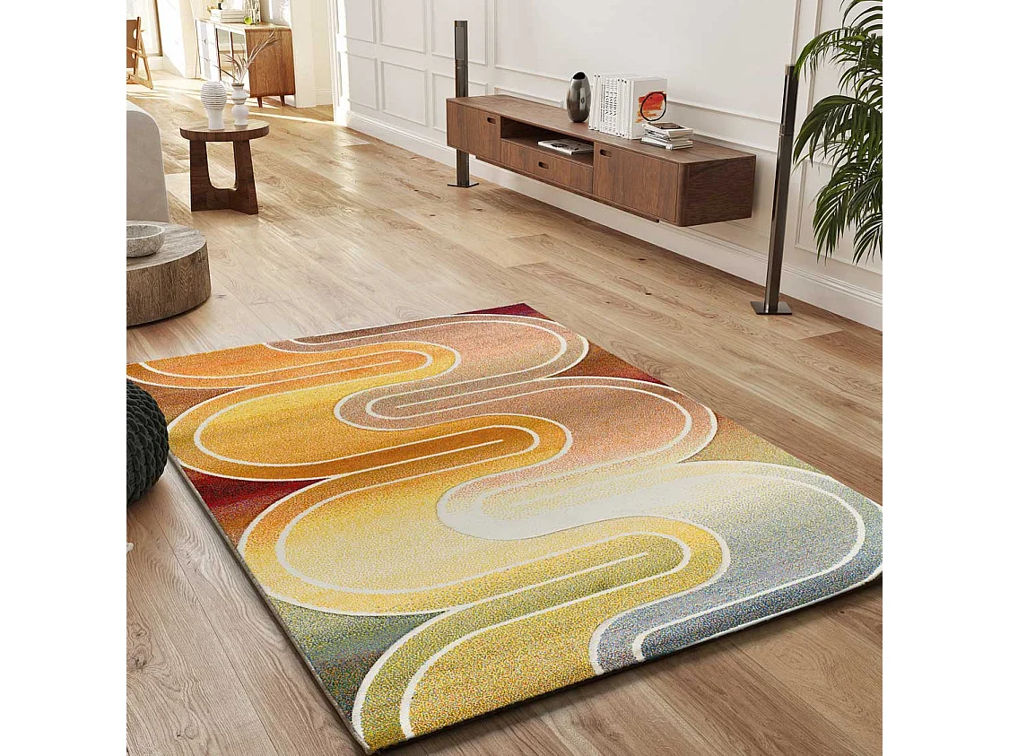 Tapis intérieur - géométrique - multicolore - 160 x 230 cm - SYBIL