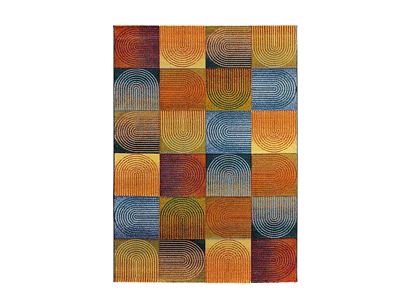 Alfombra interior  - geométrico - multicolor - 140 x 200 cm - SYBIL