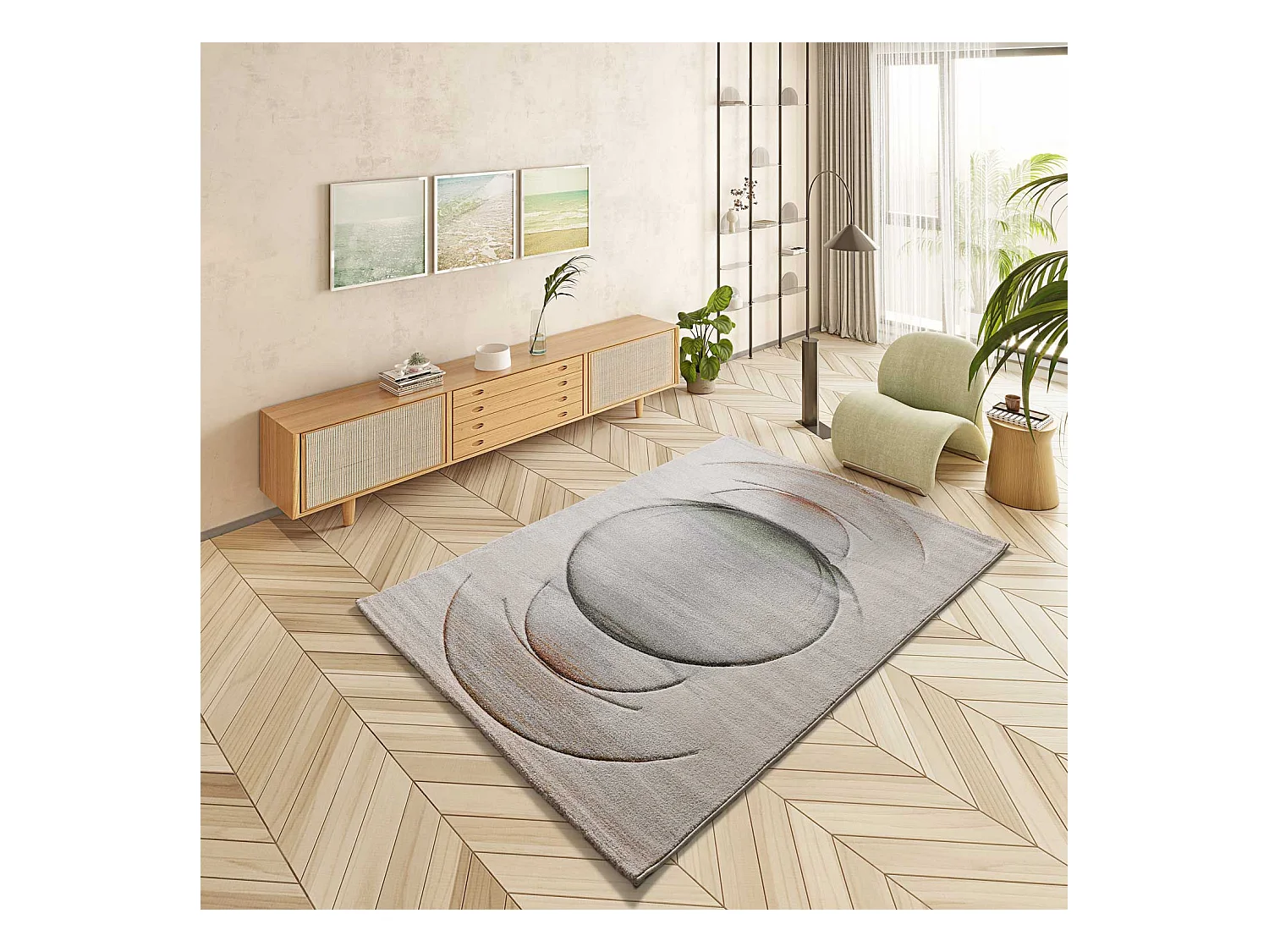 Tapis intérieur - moderne - beige - 120 x 170 cm - LIBET