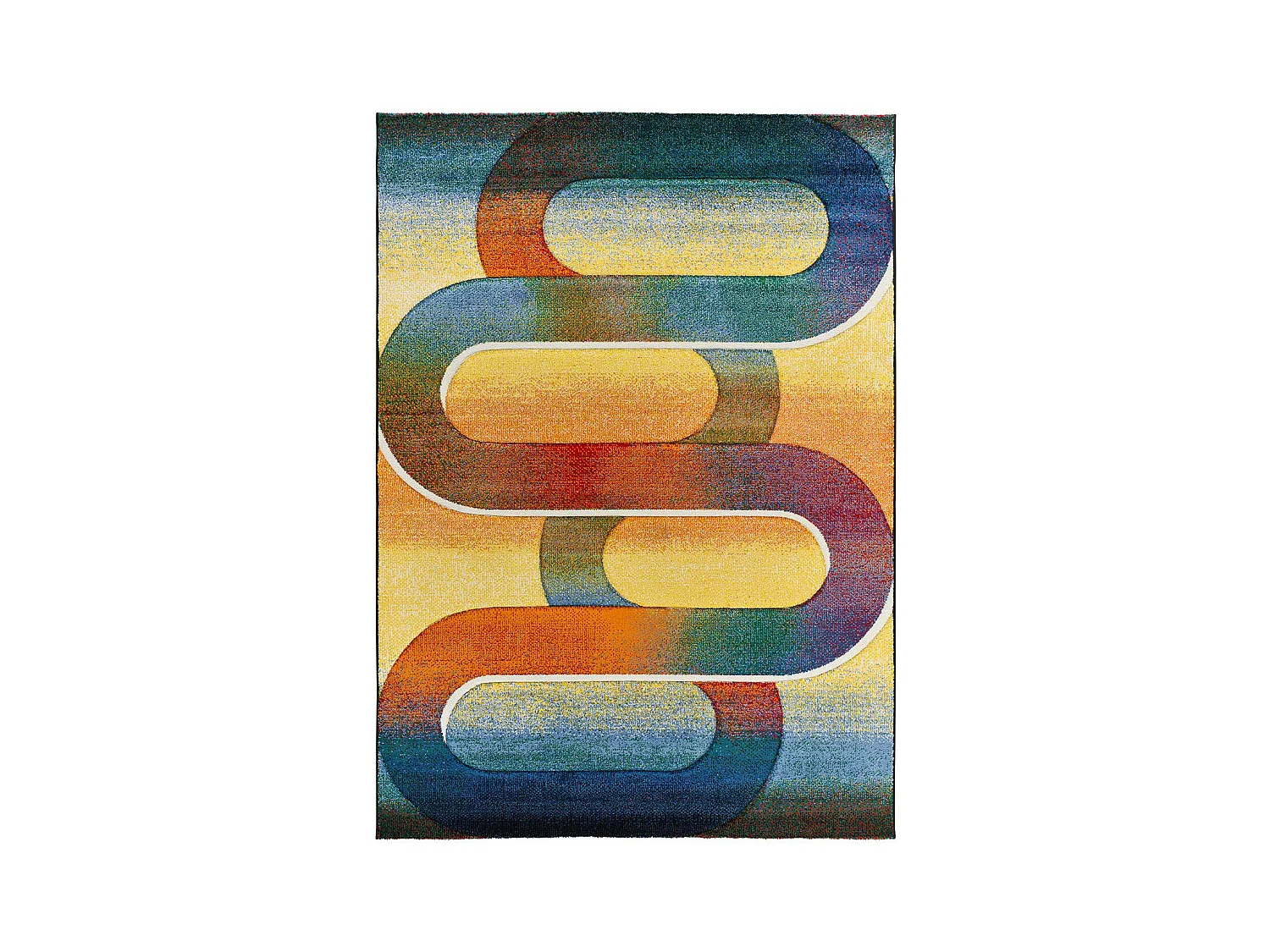 Kurzflorteppich - geometrisch - mehrfarbig - 120x170 cm - SYBIL