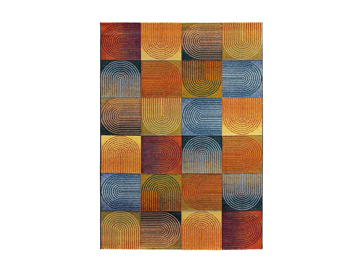 Tapis intérieur - géométrique - multicolore - 120 x 170 cm - SYBIL