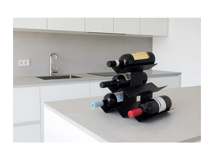 Porte-bouteilles de table << IN VINO VERITAS >>, 6 bouteilles