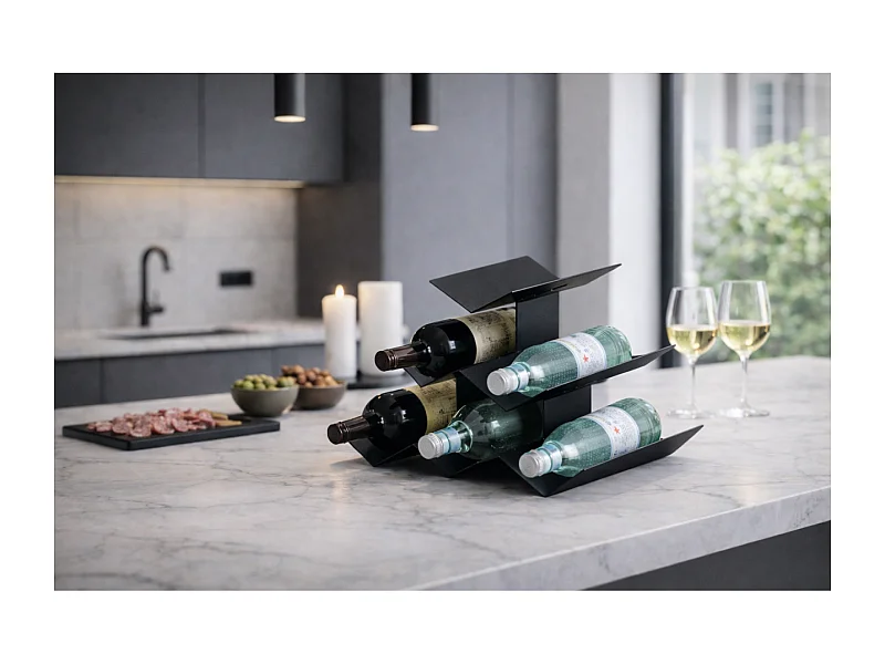 Porte-bouteilles de table IN VINO VERITAS, 6 bouteilles