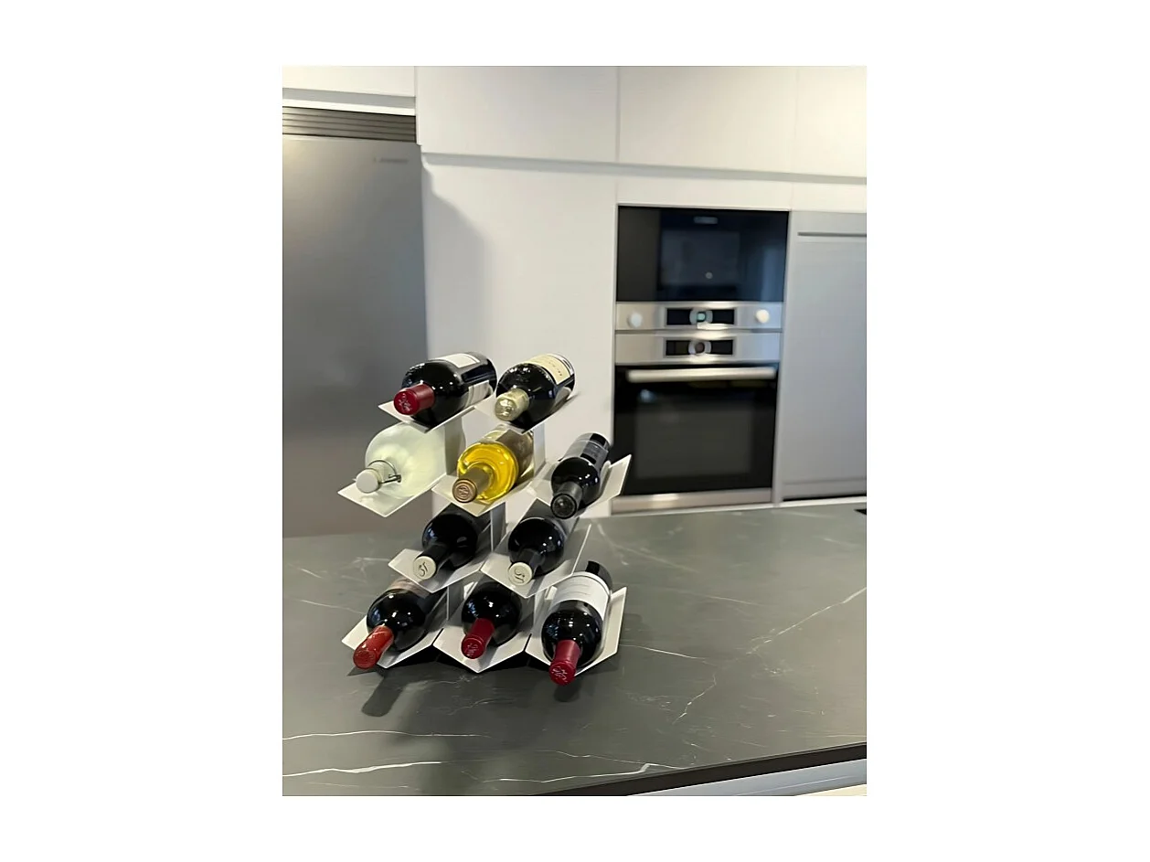 Porte-bouteilles de table << IN VINO VERITAS >>, 10 bouteilles