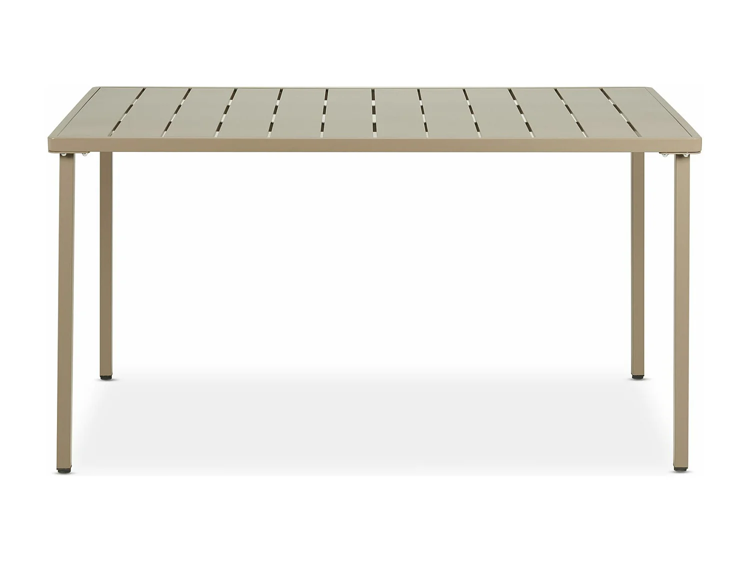 Table de jardin AZALEA rectangulaire, coloris champagne 140 x 75 x 80 cm en métal