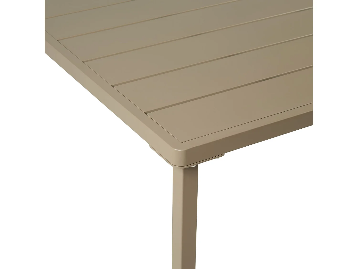 Table de jardin AZALEA rectangulaire, coloris champagne 140 x 75 x 80 cm en métal
