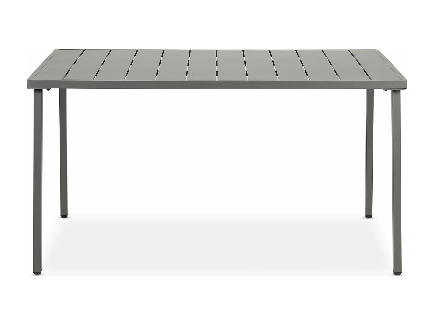 Table de jardin AZALEA rectangulaire gris, 140 x 75 x 80 cm en métal