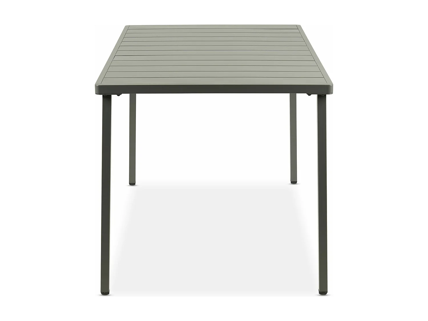 Table de jardin AZALEA rectangulaire gris, 140 x 75 x 80 cm en métal