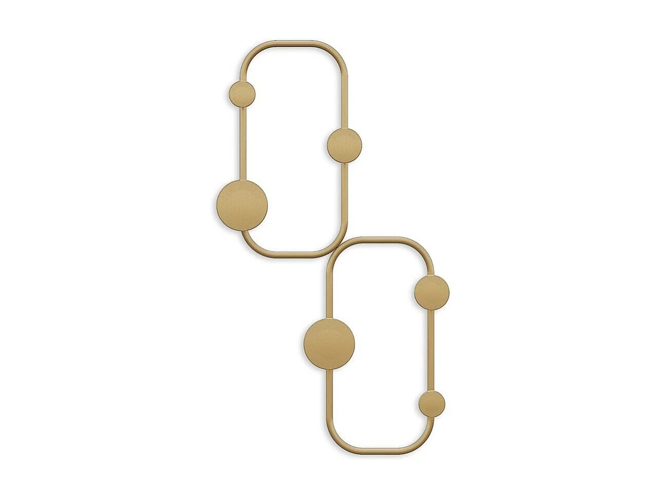 Cabide de parede de design orgânico com 5 ganchos em metal preto H48 cm - LADYBUG